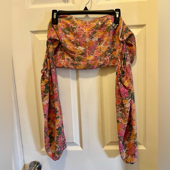 SOLD!!!Wild Fable Balloon Long Sleeve Off The Shoulder Top - Picture 3 of 8